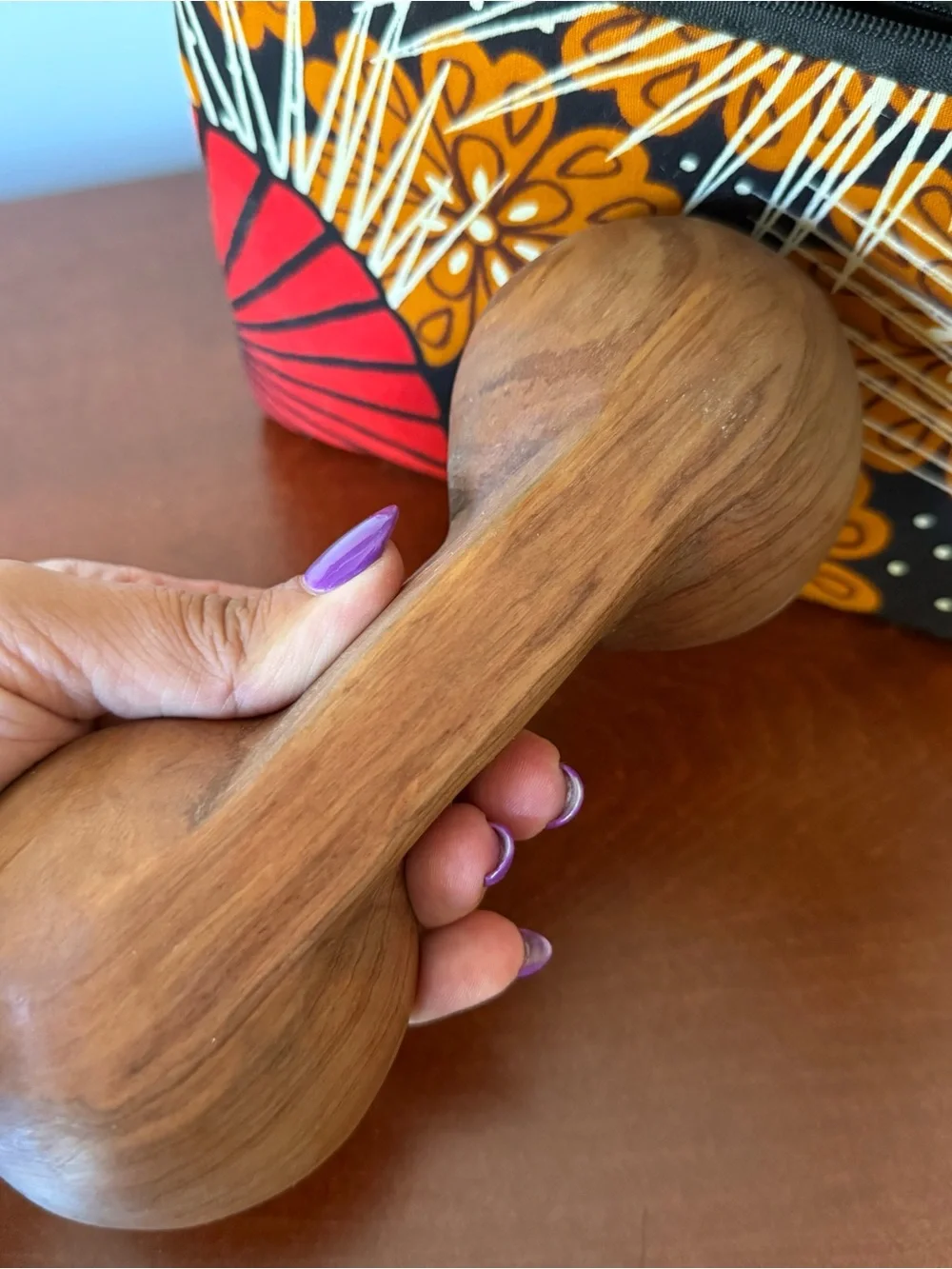 Brand new handcrafted salt and pepper vessel with carrying pouch from Africa